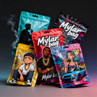 Sacs Mylar personnalisés à impression numérique, refermables avec fermeture éclair, anti-odeur, formats 1g, 3.5g, 7g, 14g