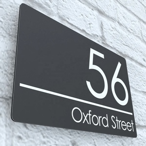 Plaques <span class=keywords><strong>de</strong></span> porte modernes en acrylique pour <span class=keywords><strong>maison</strong></span> flottante, numéros <span class=keywords><strong>de</strong></span> porte personnalisés, plaque nominative, plaque d'adresse étanche pour <span class=keywords><strong>maison</strong></span>, appartement, hôtel - Product Image 2