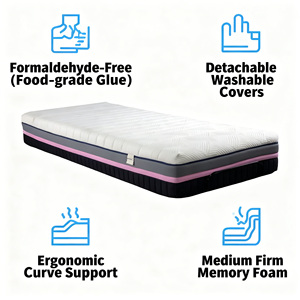 Materasso in Memory Foam 3D Misura Queen, Resistente, Compresso in Scatola, Media Fermezza, Traspirante, Facile da Montare, per Camera da Letto, Appartamento - Product Image 2