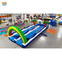 Vente flash - Glissade aquatique gonflable AirFunPro de qualité commerciale en PVC léger pour enfants et adultes - Glissades aquatiques gonflables - Piste gonflable