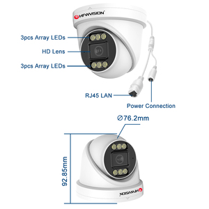 الأمن الخارجي OEM 8 ميجابكسل 4K 25FPS PoE IP قبة كشف الحركة تخزين البيانات NVR الرؤية الليلية للشبكة المنزلية - Product Image 6