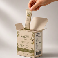 Boîte en papier personnalisée pour snacks, vente en gros, pliable, pour thé, café, emballage cadeau, fabricant OEM avec logo, recyclable