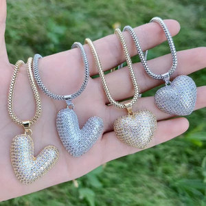 Collar de lujo CZ corazón colgante collar <span class=keywords><strong>MAMA</strong></span>/amor/Estrella encanto Collar para regalos del <span class=keywords><strong>D</strong></span>ía de la madre - Product Image 3