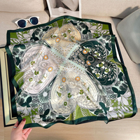 100% foulards en soie Service d'impression Designer Foulard En Soie femmes carré personnalisé foulard en soie véritable soie cou cravate écharpe