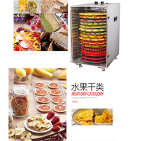 16-Tier Tray Food Dehydrator Met Instelbare Temperatuur Elektrische Roestvrijstalen Voedseldroger Voor Schokkerig En Gedroogd Fruit