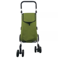 Chariot de supermarché pliable en aluminium à bas prix Bagages pliants portables Supermarché Sac chariot d'escalade à 6 roues