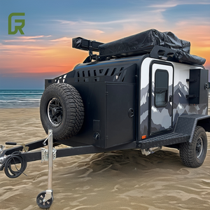 Mini remorque de voyage de luxe en fibre de verre et aluminium durable Mini camping-car d'aventure en plein air mobile pour le camping - Product Image 3