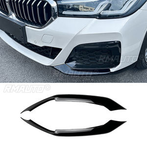 Protector de Parachoques Delantero Negro para BMW Serie 5 G30 G31 LCI M Sport 2021 2022 2023, Difusor en Ángulo, Spoiler - Product Image 1