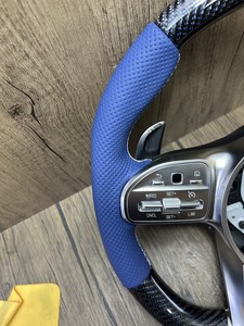 Volante Sportivo a D in Fibra di Carbonio per <span class=keywords><strong>Mercedes</strong></span> <span class=keywords><strong>Serie</strong></span> A <span class=keywords><strong>B</strong></span> C E S Tuning Completo - Product Image 4