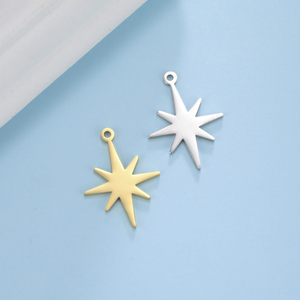 North Star Charm Stainless Steel Charms Small Pendant Necklace Accessories <strong>Jewelry</strong> Making <strong>Supplies</strong> Wholesale - Product Image 3