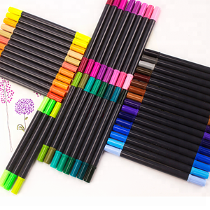 KHY Permanent <strong>Coloured</strong> Soft Flexible 48 Water Color Dual Tip Brush Fineline <strong>Adult</strong> Kid Coloring Book Marker <strong>Pen</strong> - Product Image 1