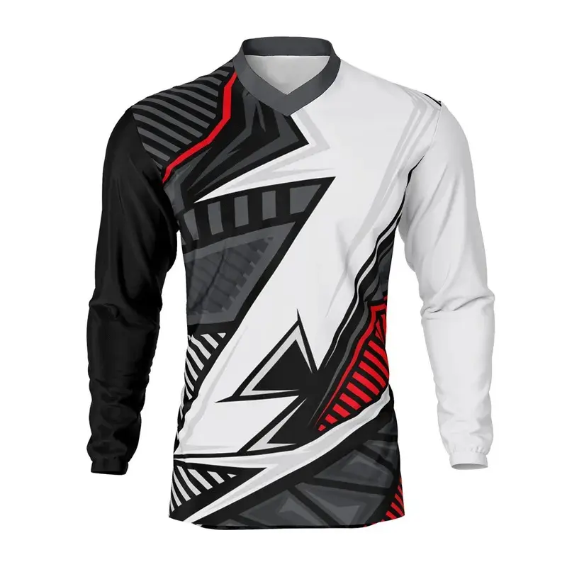 Camiseta de Motocross de Manga Larga para Hombre, Camisa de Motocross Todoterreno, Venta Al por Mayor