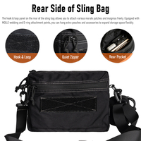 Sac à dos latéral tactique élégant de style extérieur (noir) – Vente en gros usine – Sac bandoulière – Sac de service