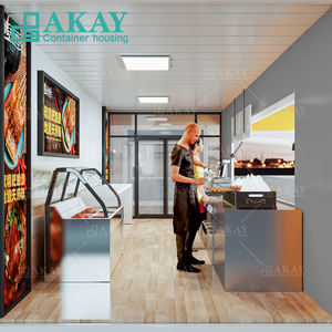 Des maisons préfabriquées mobiles <span class=keywords><strong>de</strong></span> structure en acier appropriées aux restaurants <span class=keywords><strong>de</strong></span> cafés <span class=keywords><strong>de</strong></span> rues commerciales peuvent être employées comme maisons <span class=keywords><strong>de</strong></span> conteneur - Product Image 2