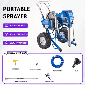 <span class=keywords><strong>Pistola</strong></span> a Spruzzo <span class=keywords><strong>Elettrica</strong></span> Professionale 220V con Motore Brushless ad Alta Tensione <span class=keywords><strong>per</strong></span> Vernice al Lattice e Stucco - Product Image 2