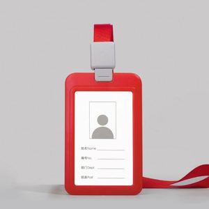 Custom Worker Id <b>Card</b> Holder Badge Lanyard Printed Logo <b>Card</b> Sleeve <b>Protector</b> with Retractable Rope - Product Image 5