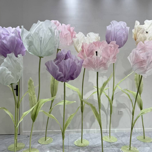 Fleurs géantes en papier M-G06 avec support, décoration pour mariage, toile de fond pour fête, fleurs artificielles géantes en <span class=keywords><strong>EVA</strong></span> - Product Image 6