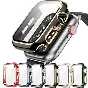 Custodia Protettiva Rigida in Vetro Temperato per <span class=keywords><strong>Apple</strong></span> <span class=keywords><strong>Watch</strong></span> 11 10 9 8 <span class=keywords><strong>49mm</strong></span> 46mm 42mm 44mm 40mm 41mm 45mm con Cornice in Plastica e Paraurti - Product Image 1