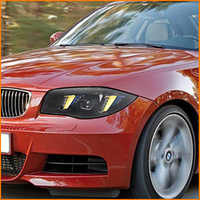 Pour BMW Série 1 E87 E82 E81 Paire de phares LED 2004-2011 G82 Spécifications supérieures DRL à motif dents de chien Amélioration pour Hatchback Coupé Cabriolet