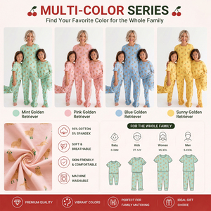 Pijamas Familiares de Bambú Modal con Estampado de Perrito, Certificados BSCI y OEKO-TEX, para Mamá y Niñas, con Volantes, Ropa de Dormir, Logotipo Personalizado de Fábrica - Product Image 2