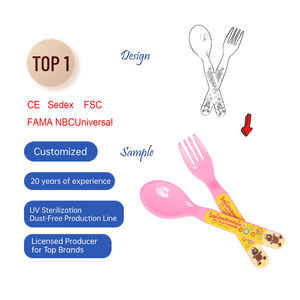 EN ASTM 0 + test réussi Cuisine Jouets Enfants Cuillère de Qualité Alimentaire Tout-petits Vérifié Usine Vaisselle Bienvenue Cadeau Promotionnel Personnalisé - Product Image 1