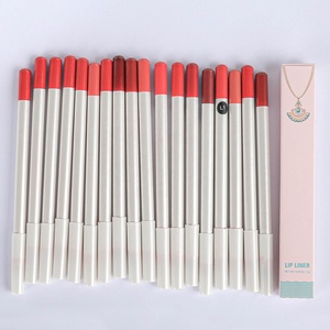 Crayons à lèvres 2 en 1, crayons à lèvres <span class=keywords><strong>et</strong></span> <span class=keywords><strong>rouge</strong></span> à lèvres, imperméables, 10 couleurs, brun crème, vente en gros, marque privée - Product Image 4