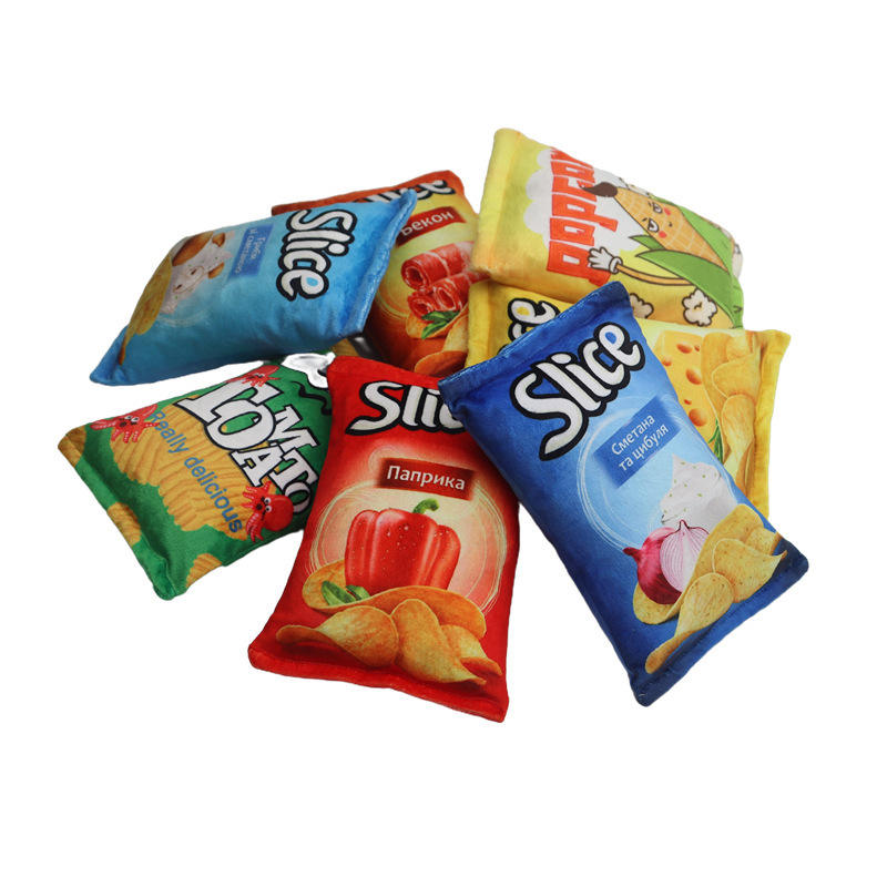 Eco-friendly Pet Supplies Bite-resistant And Tear-resistant Dog And Cat Plush Toys Rattling Paper Potato Chip Toys Wholesale