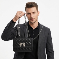 Sac à chaîne pour femme 2026, style coréen, nouvelle mode décontractée, personnalisé, en PU, avec coutures apparentes, bandoulière unique, forme carrée moyenne, tendance et minimaliste