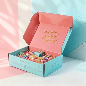 Boîtes d'expédition personnalisées avec logo, promotion de conception gratuite, boîtes en carton ondulé pour vêtements, emballage cadeau, boîte d'expédition par courrier, boîte en papier - Product Image 1