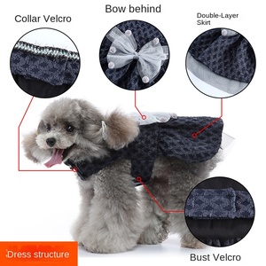 <span class=keywords><strong>Robe</strong></span> de banquet pour animaux de compagnie en polyester de luxe, s'enfile en 3 secondes. Double sur le dos et sur le devant. Jupe plissée double face - Product Image 2