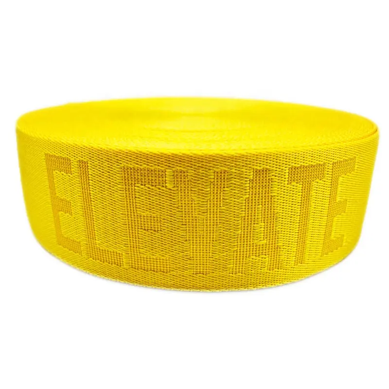 35MM Wholesale Custom Branded Logo Woven Jacquard Nylon Belt Webbing Tape For Bag Straps