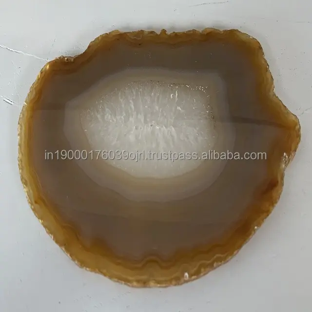 Wholesale Natural Stone Best Quality Gray Agate Onyx Unshaped Crystals Healing Stone Coaster Slice For Decoration