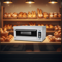 Horno de Panadería de Doble Piso y 6 Bandejas de Alta Resistencia con Vapor, Ahorrador de Energía, para Panaderías en EE. UU., Europa y Medio Oriente
