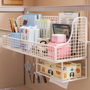 Panier suspendu pour bureau, support de rangement avec crochets pour organiser la papeterie, accessoires de bureau - Product Image 1