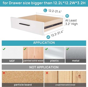 8-delige set verstelbare ladeverdelers, transparante kunststof ladescheiders voor kleding - Product Image 5