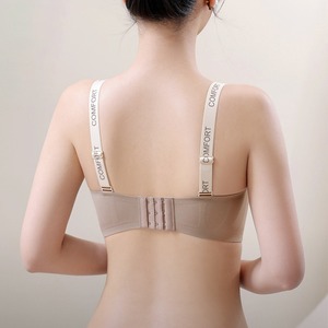 Reggiseno Gotico Senza Ferretto per Donna, <span class=keywords><strong>Bralette</strong></span> Push-up 3/4 <span class=keywords><strong>con</strong></span> Spalline <span class=keywords><strong>con</strong></span> Scritte, Intimo Modellante Traspirante in Nylon - Product Image 2
