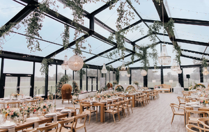 Tentes de réception de luxe transparentes de grande taille, tentes de <span class=keywords><strong>mariage</strong></span>, bâtiments préfabriqués transparents, cadre en alliage d'aluminium, ignifuge, tout - Product Image 4