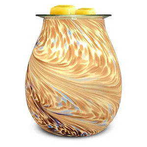 Electric wax melter Warmer Art Glass Aromatherapy Wax Melts Burner Aroma Night Light Decorative Lamp
