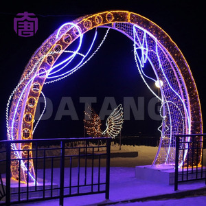 Arch Outdoor Silhouette <b>Light</b> - Connectable Festoon <b>Light</b> with Curtain & Net for Event Display - Product Image 4