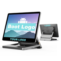 Sistema POS de Aluminio Negro con Pantalla Táctil WIFI BT de 15.6 Pulgadas, Terminal de Punto de Venta Todo en Uno, Máquina POS Android, Caja Registradora para Restaurante