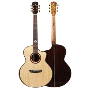 OEM Semi Acoustic Guitar Nut K5 Acoustic Guitar <b>Strings</b> 41 Inch <b>Top</b> Solid Spruce Acoustic Guitar - Product Image 1