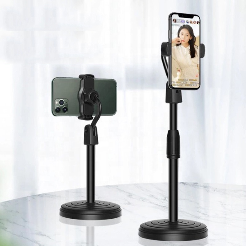 Выдвижная подставка для мобильного телефона, держатель для телефона для прямой трансляции, Настольный кронштейн с зажимом, настольный держатель для сотового телефона