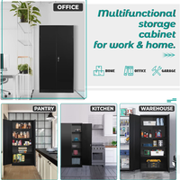 Armoire de rangement moderne en métal, verrouillable, réglable, pliable, pour bureau, maison, chambre, hôtel, multifonctionnelle
