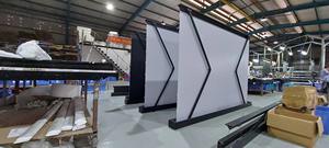 Écran de projection ALR <span class=keywords><strong>motorisé</strong></span> avec télécommande, écran de projection <span class=keywords><strong>motorisé</strong></span> au sol, tension de tension 100 pouces 16:9, vidéo de film intérieure, maison - Product Image 3