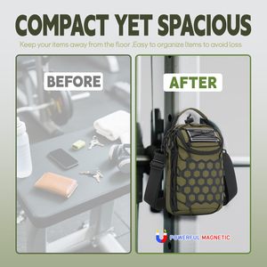 Sac de sport magnétique pour hommes et femmes, sac pour bouteille d'eau avec sangle réglable, poche pour téléphone, porte-bouteille d'eau pour les voyages et les sports - Product Image 4