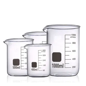 100ml 250ml 1000ml Laboratory Borosilicate Glassware Manufactures Glass Beaker Cup Mug