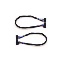 2*10P LVDS Cable Kabel Dupont Dual Konektor Kabel Layar Dual 8 Kabel Ekstensi