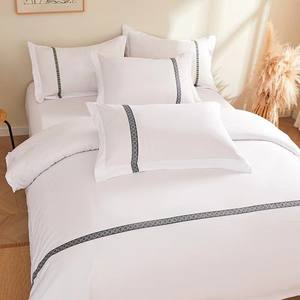 ホテル用ベッドシーツ,ファクトリーアウトレット5つ星ホテルリネンホワイトラグジュアリー,コットン100% プレーン - Product Image 4