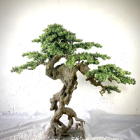 Künstlicher Bonsai-Kiefernbaum für Innen und Außen, Grüner Plastik-Bonsai-Baum für Haus, Terrasse, Garten, Weihnachtsdekoration