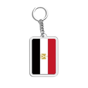 Llavero Acrílico con Bandera Marroquí Impresa a Doble Cara con Logotipo Personalizado, Anillo para Llaves Marroquí para Regalo de Fanáticos del Fútbol - Product Image 3
